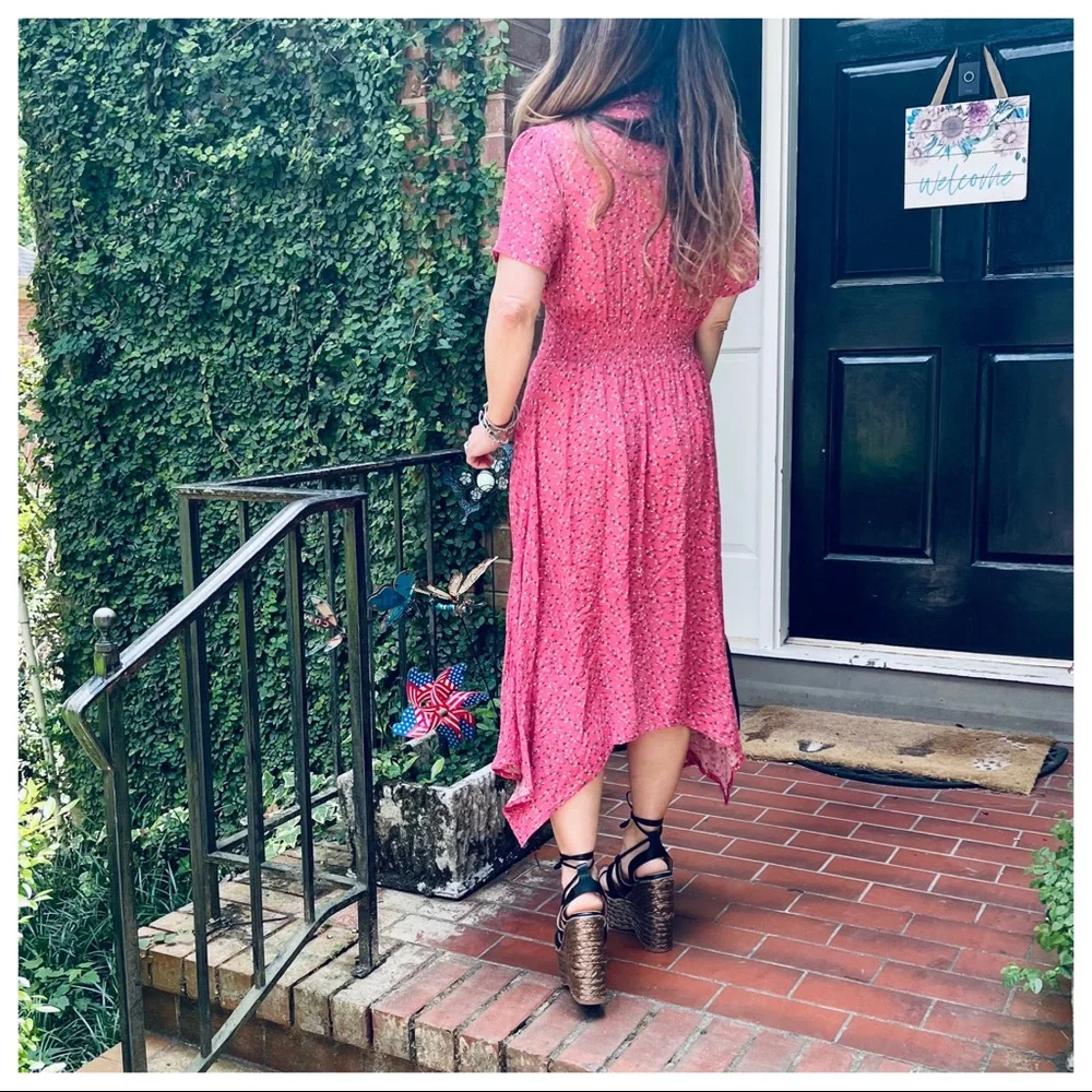 Fabulous Gisele Floral Print Shirt Midi Dress - Picture 4 of 9